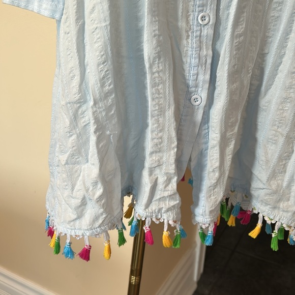 VELZERA Embroidered Beaded Tunic Top size medium - Picture 6 of 10